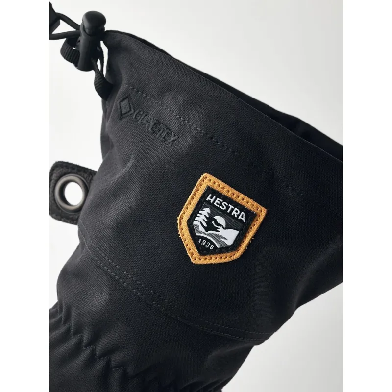 Hestra Army Leather Gore-Tex - 5 finger Glove in Black/Black-4
