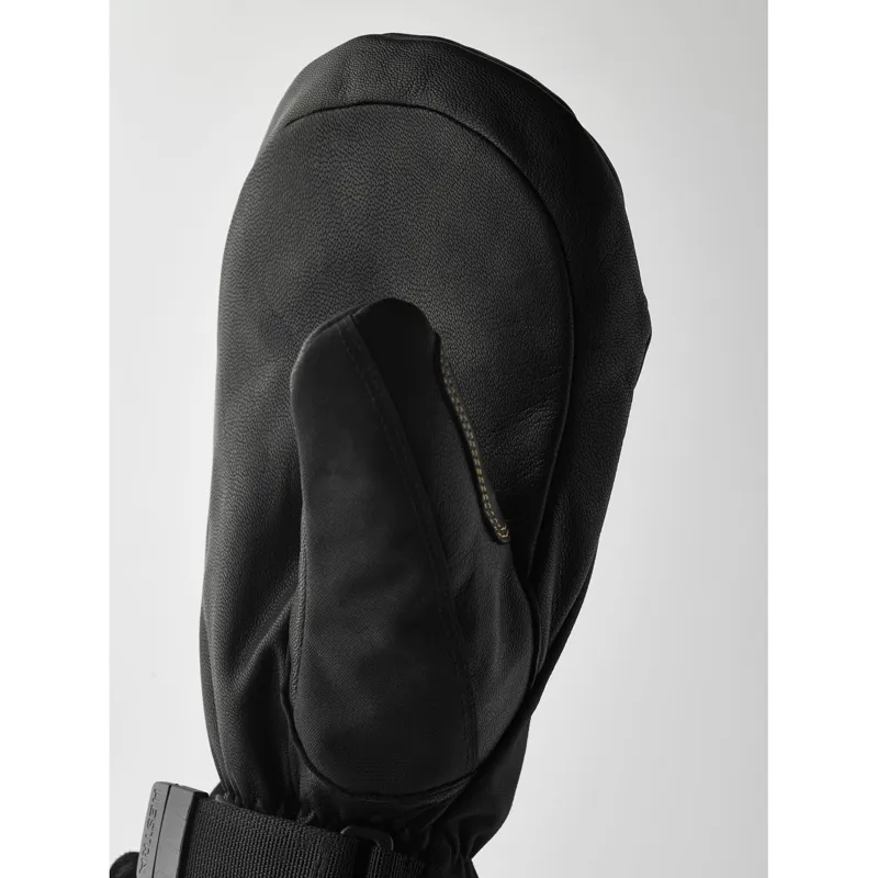 Hestra Army Leather Gore-Tex Ski Mitt in Black/Black-1