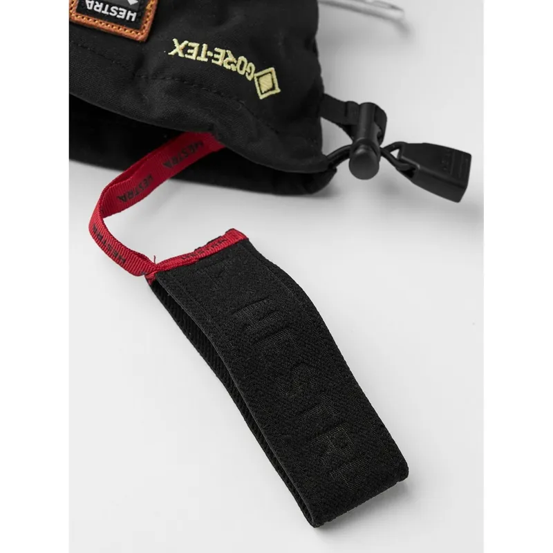 Hestra Army Leather Gore-Tex Ski Mitt in Black/Natural Grey-7