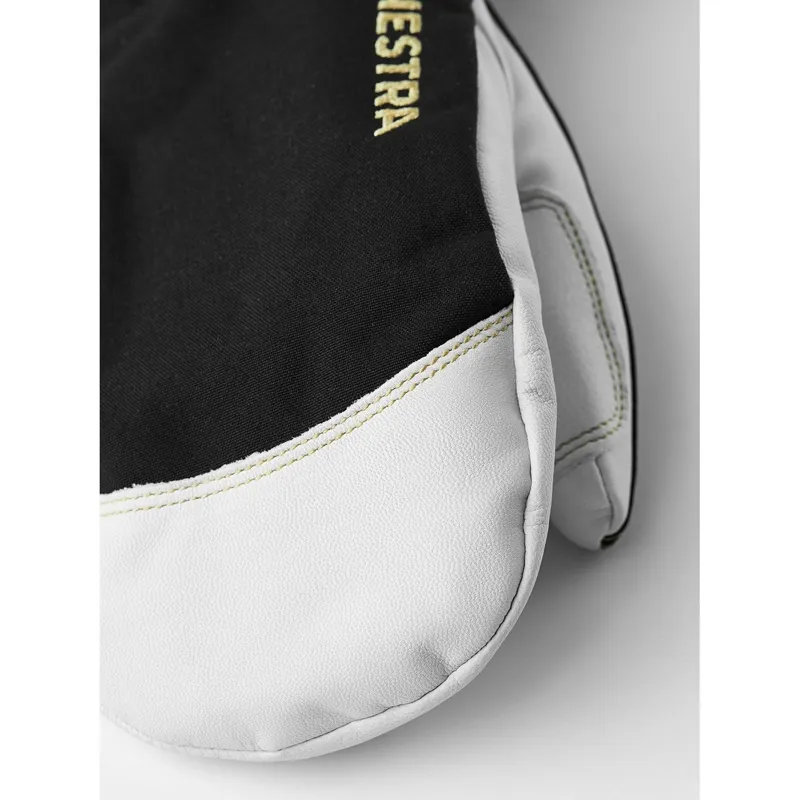 Hestra Army Leather Gore-Tex Ski Mitt in Black/Natural Grey-5