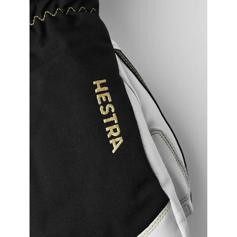 Hestra Army Leather Gore-Tex Ski Mitt in Black/Natural Grey-3