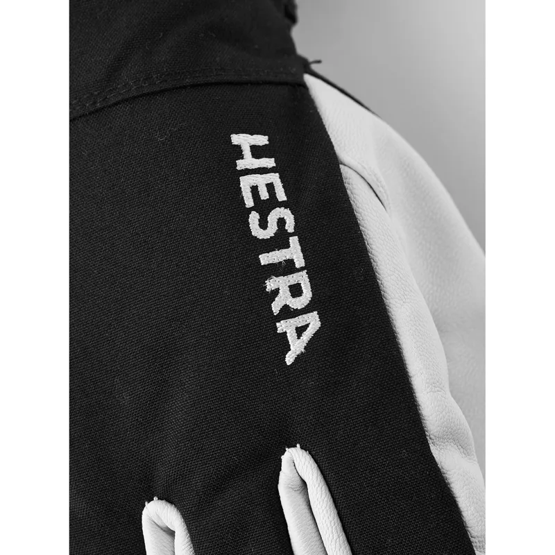 Hestra Army Leather Heli Ski 5-Finger Glove in Black-3