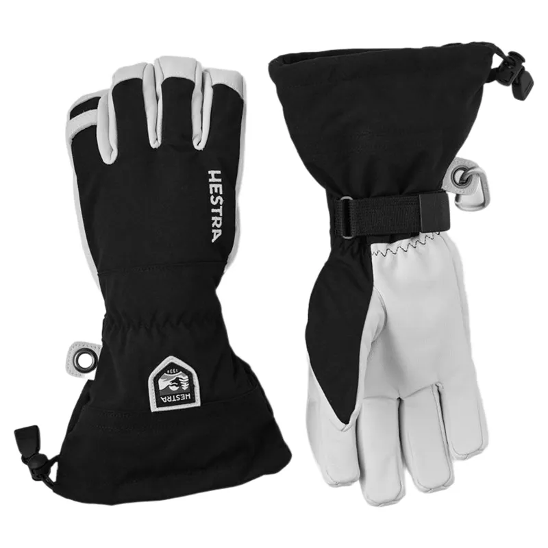 Hestra Army Leather Heli Ski 5-Finger Glove in Black