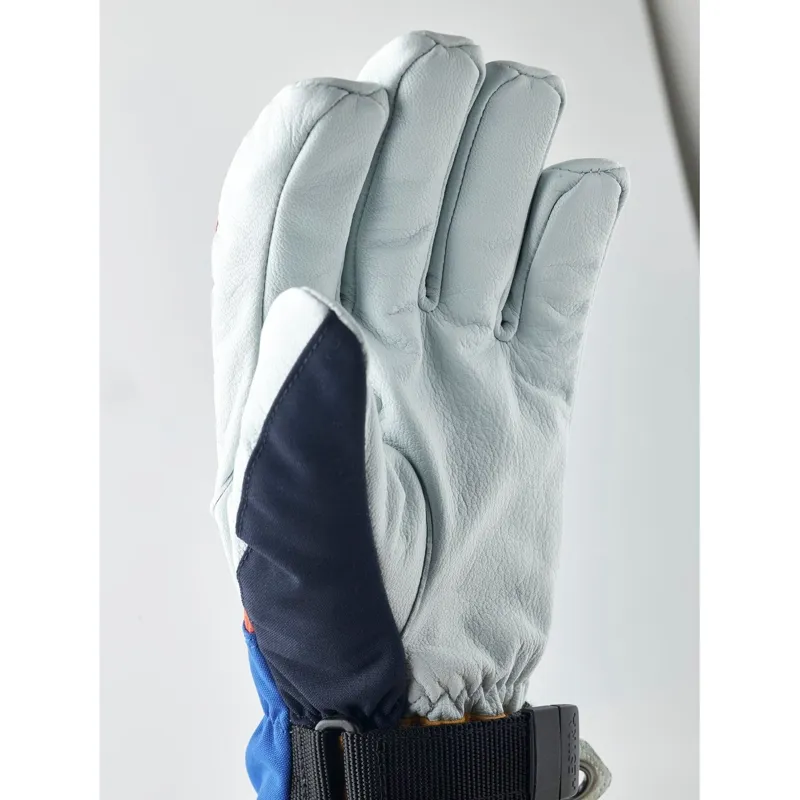 Hestra Army Leather Heli Ski 5-Finger Gloves in Light Red Multi-2