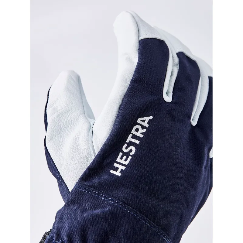 Hestra Army Leather Heli Ski 5-Finger Gloves in Navy-2