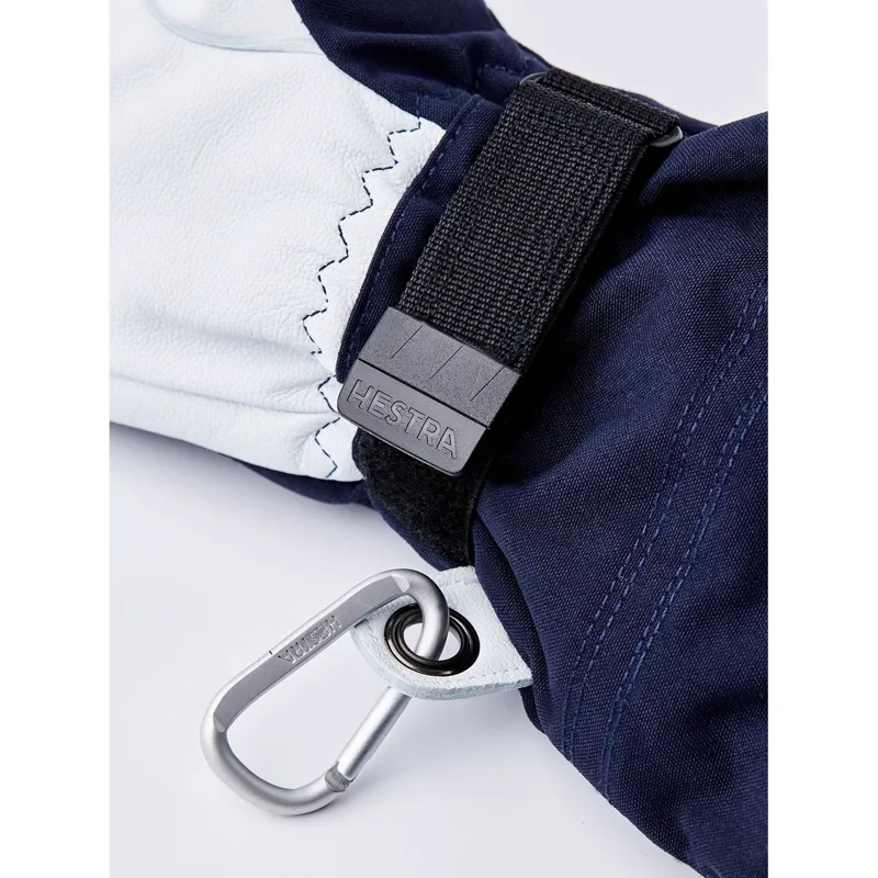 Hestra Army Leather Heli Ski 5-Finger Gloves in Navy-6