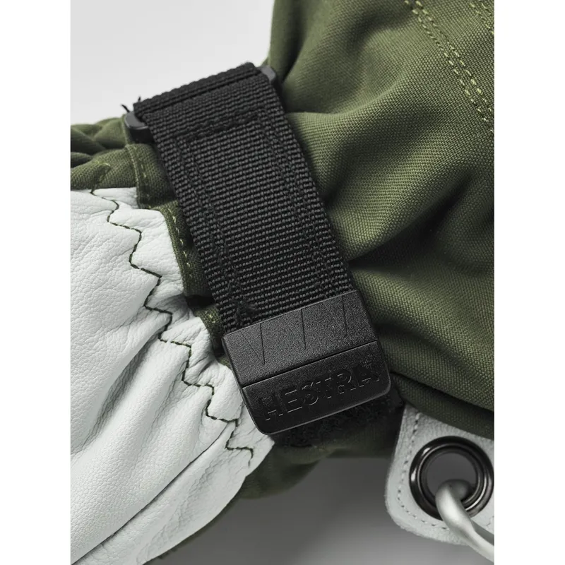 Hestra Army Leather Heli Ski 5-Finger Gloves in Olive-5