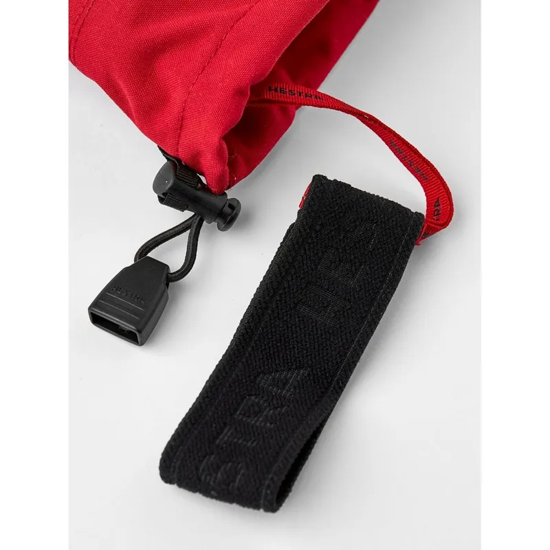Hestra Army Leather Heli Ski 5-Finger Gloves in Red-5