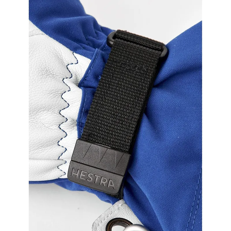 Hestra Army Leather Heli Ski 5-Finger Gloves in Royal Blue-3