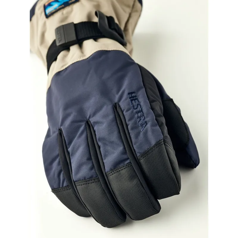 Hestra Gauntlet Sr. - 5 Finger Glove in Dark Navy/Beige-1