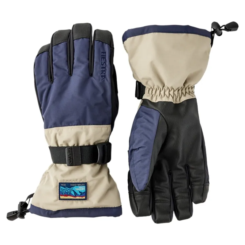 Hestra Gauntlet Sr. - 5 Finger Glove in Dark Navy/Beige