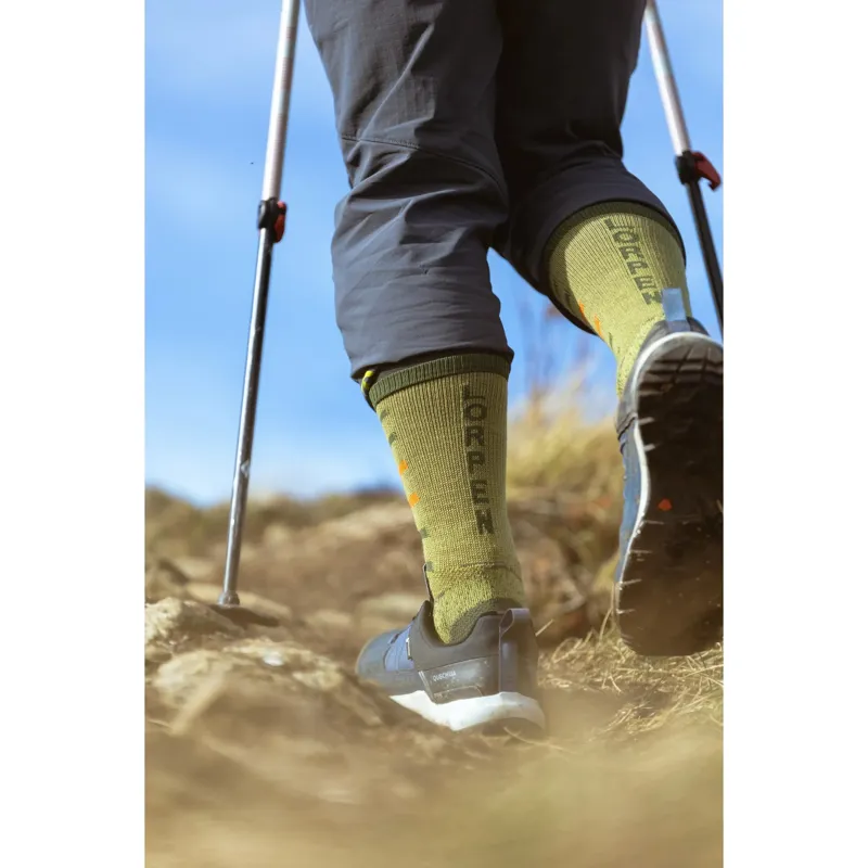 Lorpen PRO Trek Midweight Crew Socks in Cardamon Seed-4