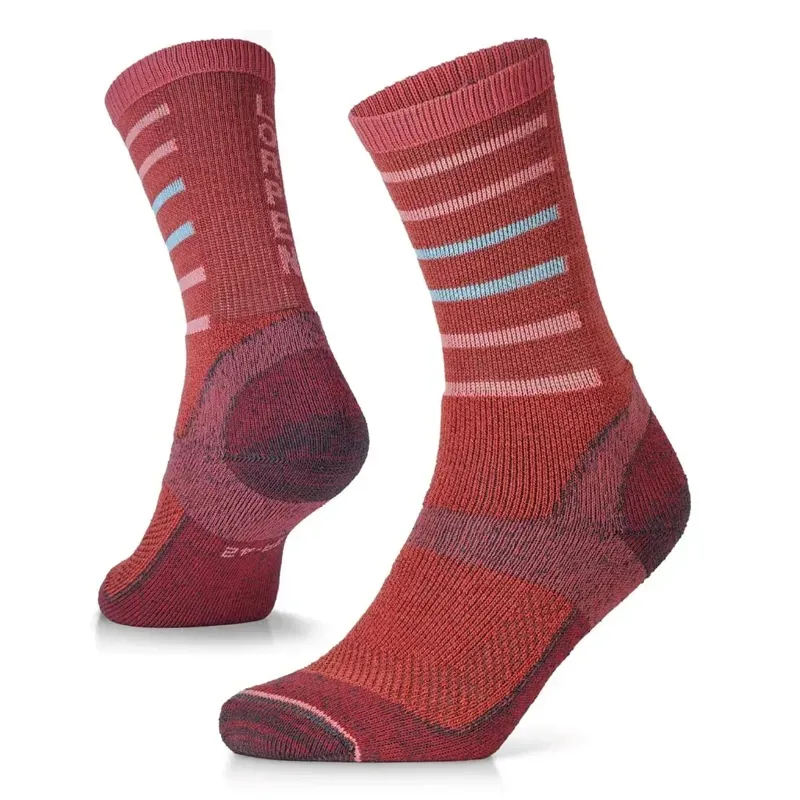 Lorpen PRO Trek Midweight Crew Socks in Washed Bordeaux
