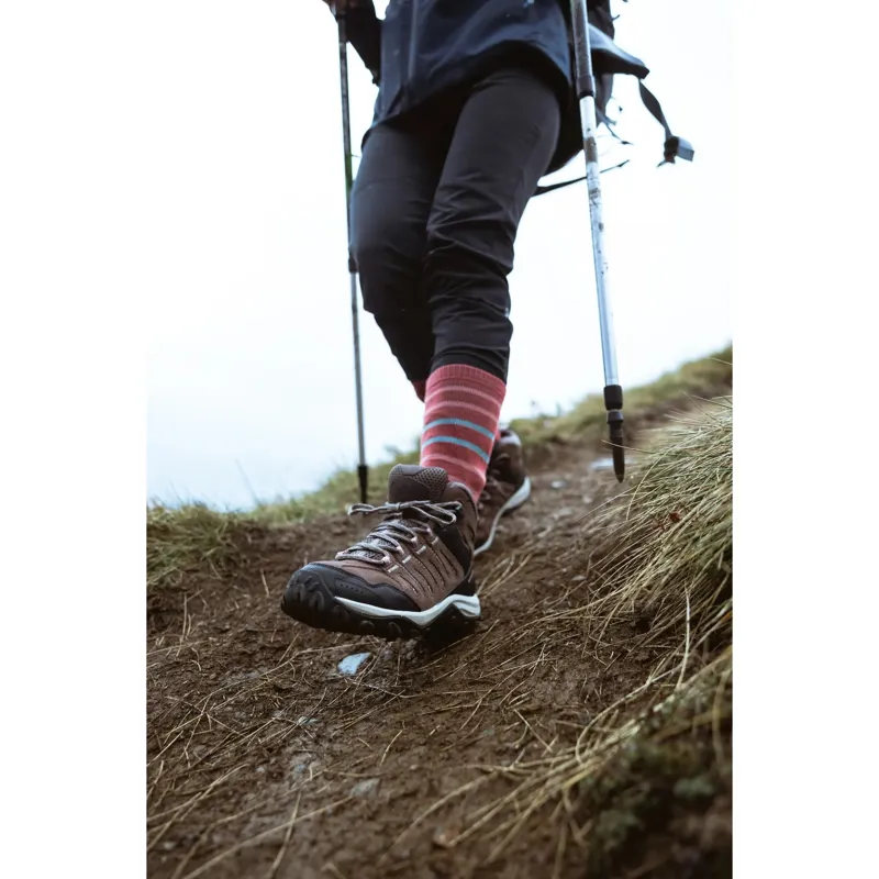 Lorpen PRO Trek Midweight Crew Socks in Washed Bordeaux-2