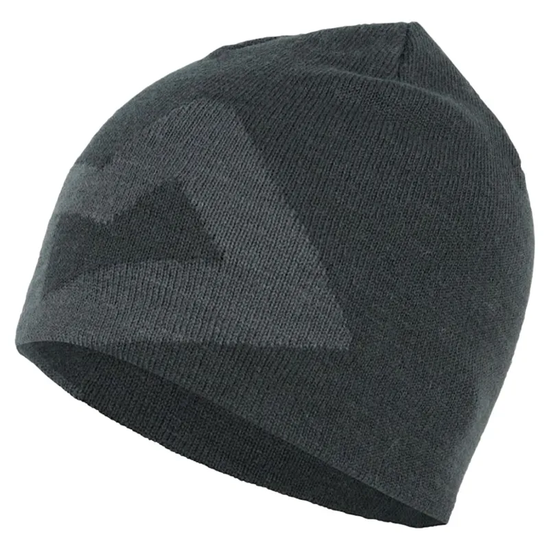 Mountain Equipment Branded Knitted Beanie in Raven-Shadow