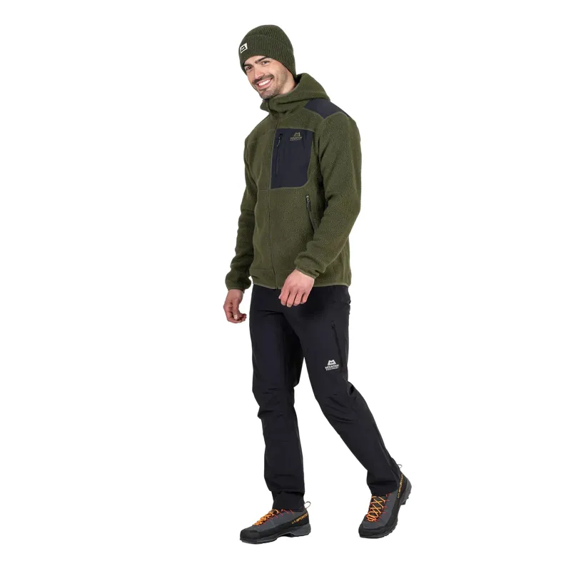 Mountain Equipment Highpile Hooded Men's Fleece Jacket in Buckthorn-Black-3