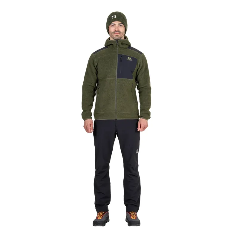 Mountain Equipment Highpile Hooded Men's Fleece Jacket in Buckthorn-Black-1
