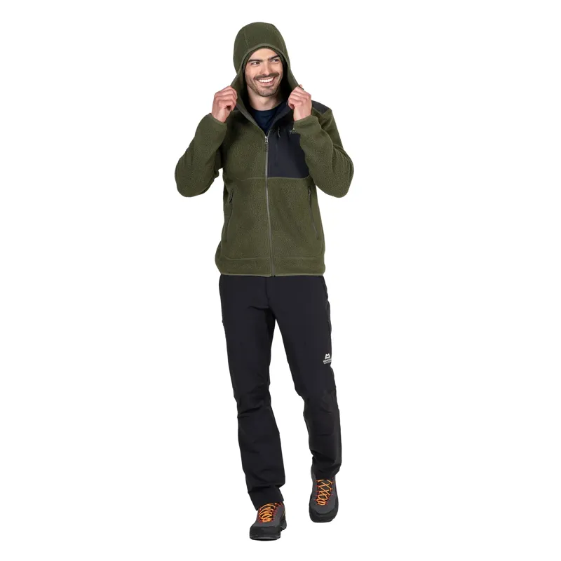 Mountain Equipment Highpile Hooded Men's Fleece Jacket in Buckthorn-Black-4