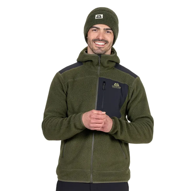 Mountain Equipment Highpile Hooded Men's Fleece Jacket in Buckthorn-Black-5