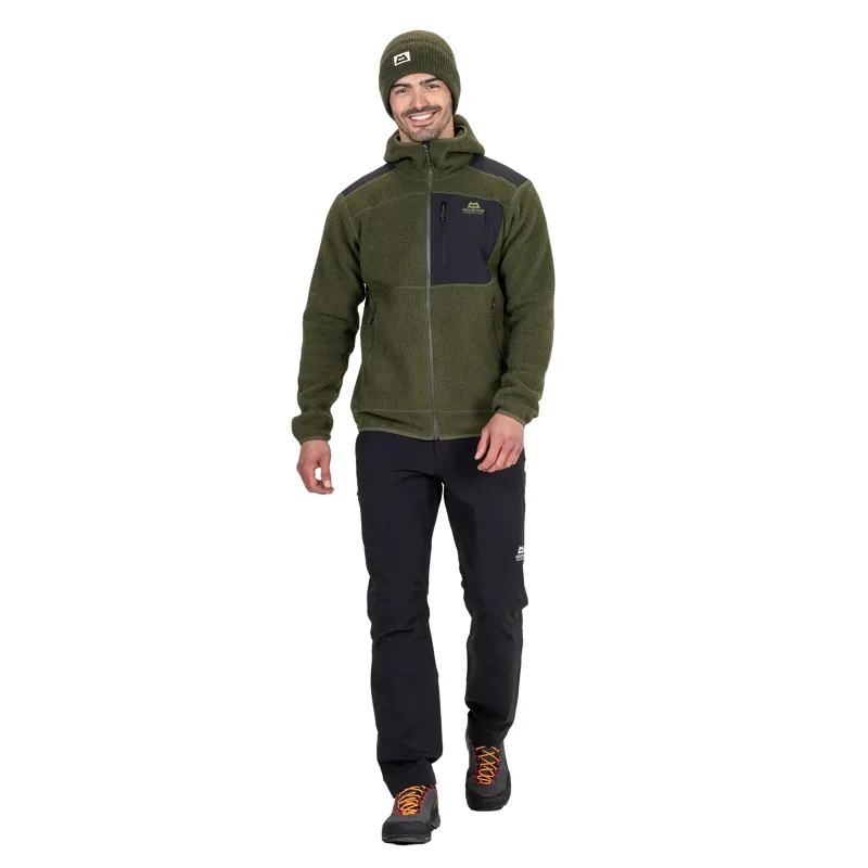 Mountain Equipment Highpile Hooded Men's Fleece Jacket in Buckthorn-Black-2