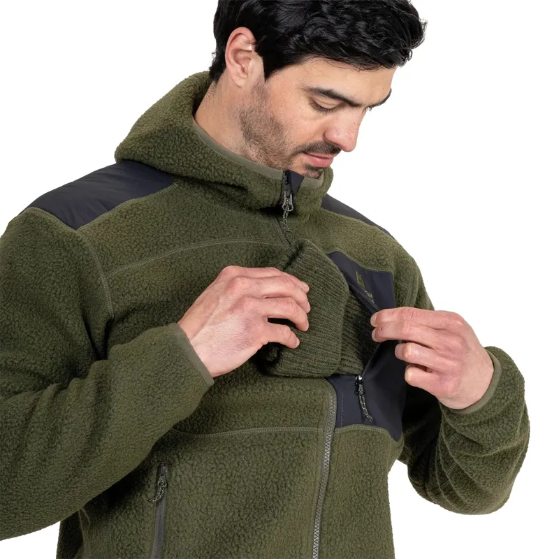 Mountain Equipment Highpile Hooded Men's Fleece Jacket in Buckthorn-Black-7