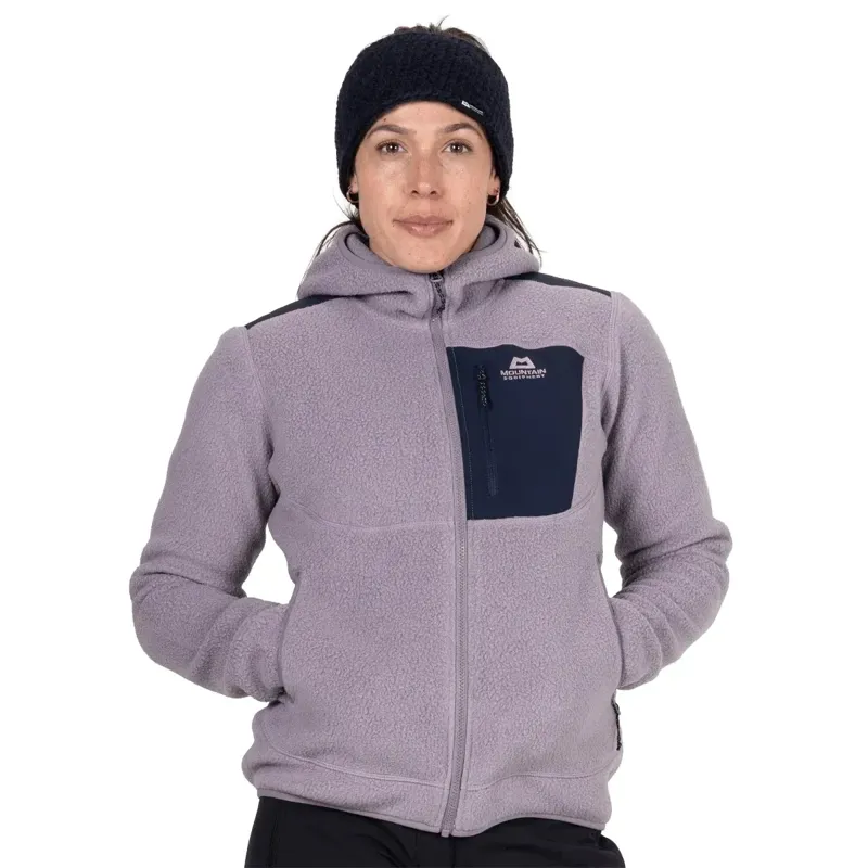 Mountain Equipment Highpile Hooded Women's Fleece Jacket in Allium-Cosmos-1