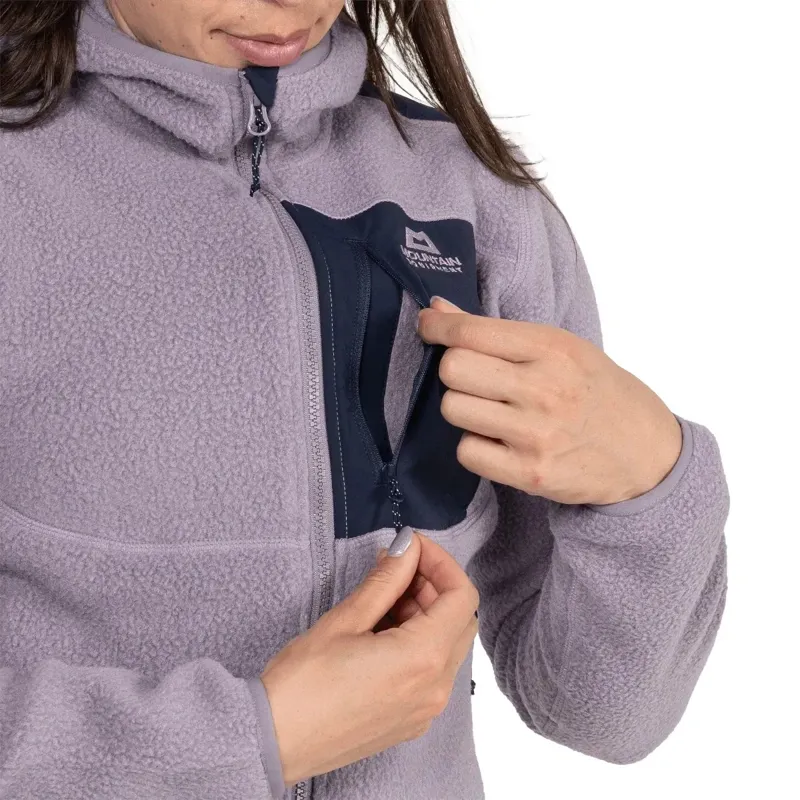 Mountain Equipment Highpile Hooded Women's Fleece Jacket in Allium-Cosmos-3