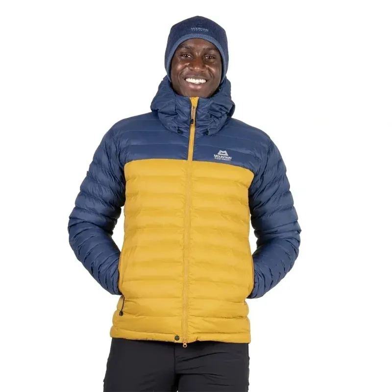 Mountain Equipment Superflux Hooded Men's Jacket in Mustard/Dusk-1