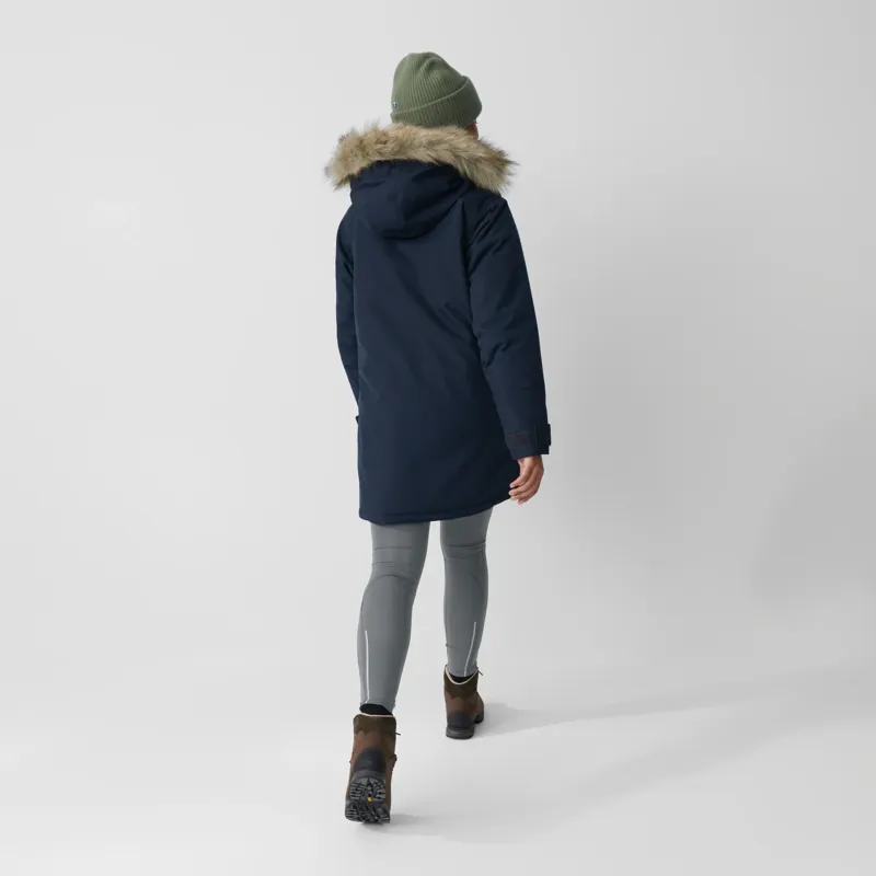 Fjallraven Womens Nuuk Parka in Dark Navy-2