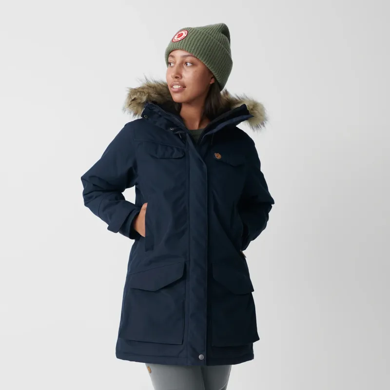 Fjallraven Womens Nuuk Parka in Dark Navy-3
