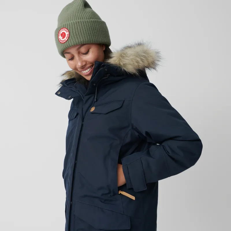 Fjallraven Womens Nuuk Parka in Black Oak-7