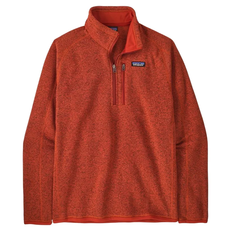 Patagonia Better Sweater Men's 1/4-Zip Fleece in Coal Orange