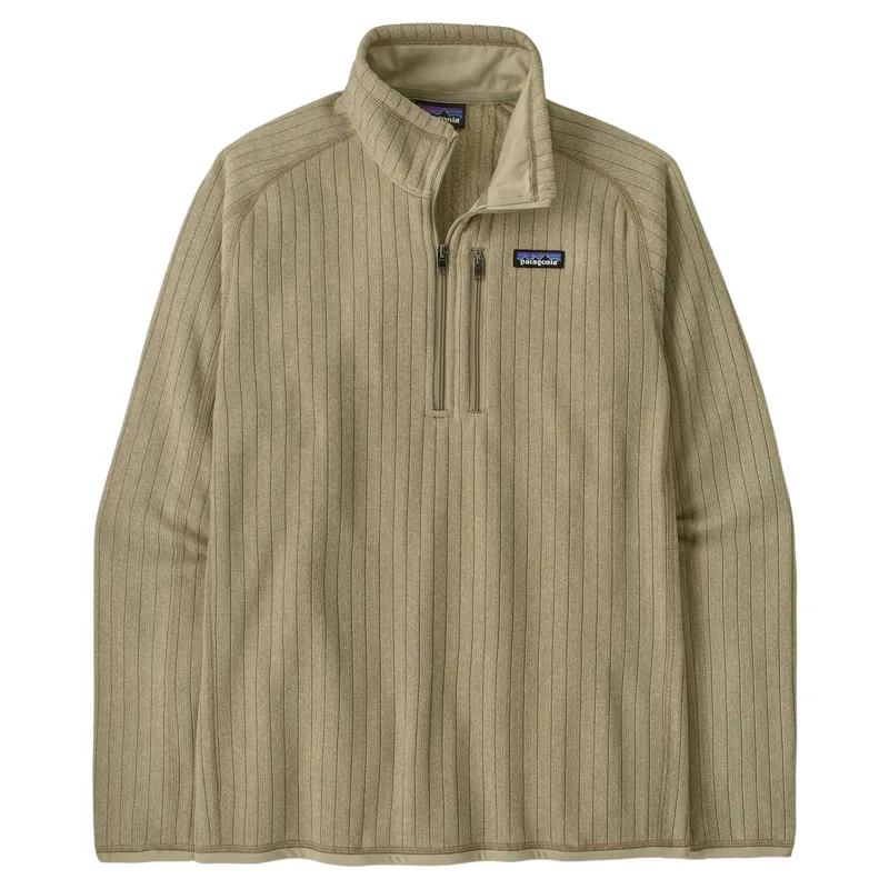 Patagonia Better Sweater Men's 1/4-Zip Fleece in Weathered Stone Rib Knit