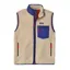 Patagonia Classic Retro-X Men's Fleece Vest in Dark Natural-Cobalt Blue