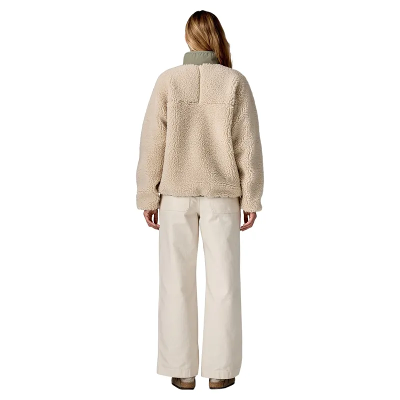 Patagonia Classic Retro-X Women's Fleece Jacket in Dark Natural-River Rock Green-2