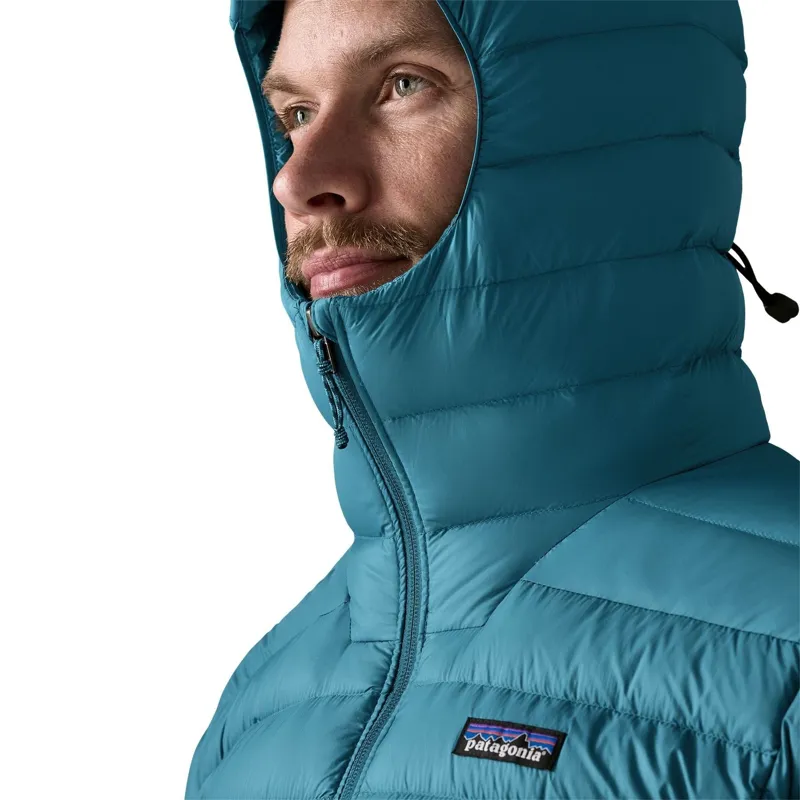 Patagonia Down Sweater Hoody Men's in Glacial Blue-9