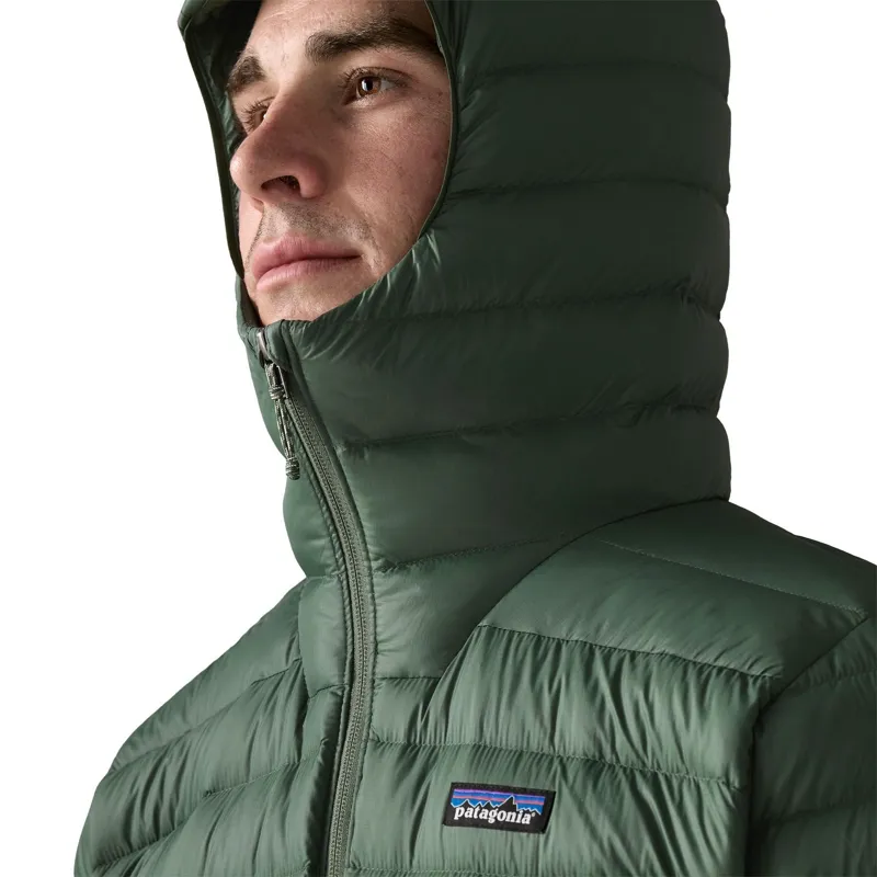 Patagonia Down Sweater Hoody Men's in Treeline Green-9