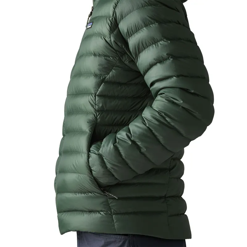 Patagonia Down Sweater Hoody Men's in Treeline Green-4