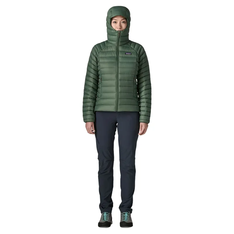 Patagonia Down Sweater Hoody Women's in Canopy Green-3