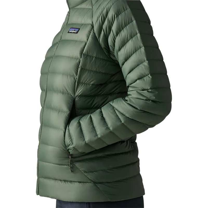 Patagonia Down Sweater Hoody Women's in Canopy Green-10