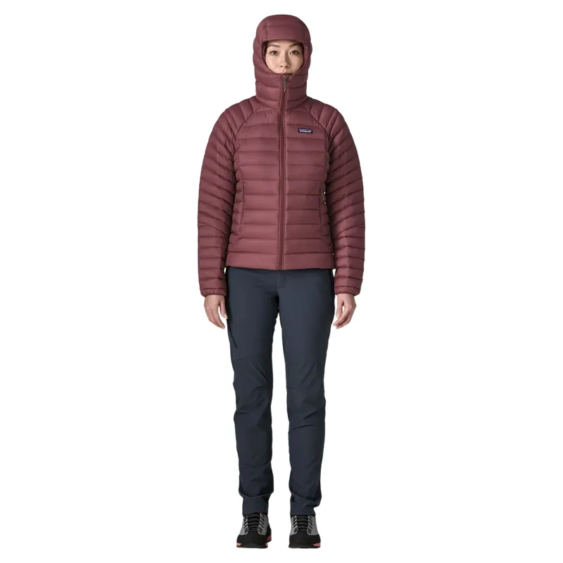 Patagonia Down Sweater Hoody Women's in Dark Ruby-3