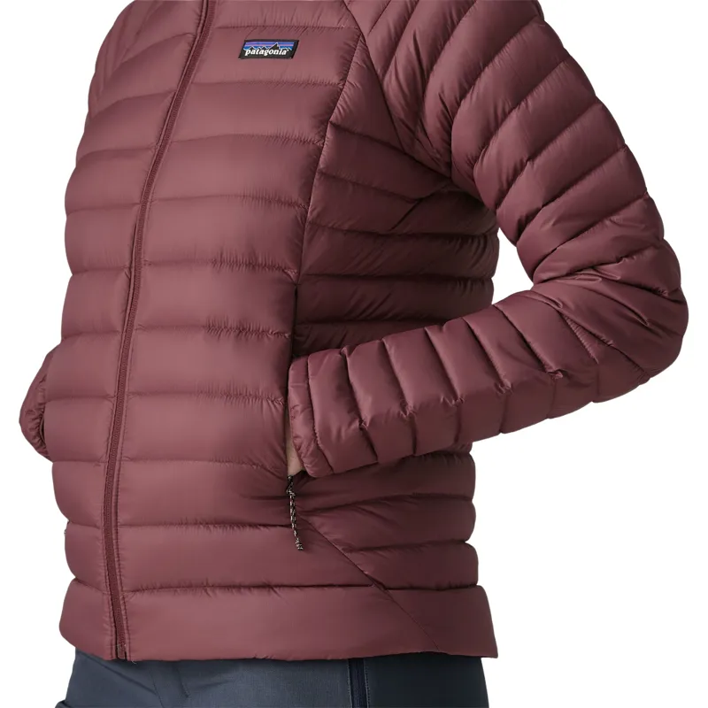 Patagonia Down Sweater Hoody Women's in Dark Ruby-7