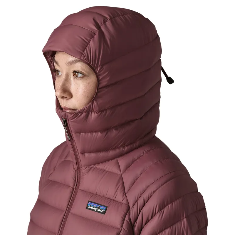 Patagonia Down Sweater Hoody Women's in Dark Ruby-6