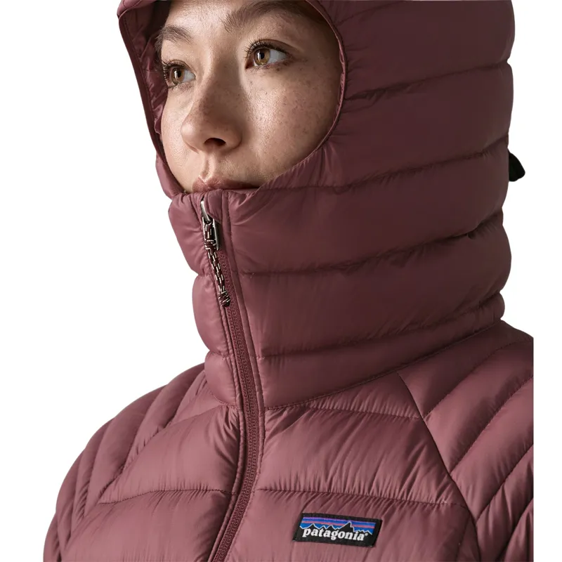 Patagonia Down Sweater Hoody Women's in Dark Ruby-10