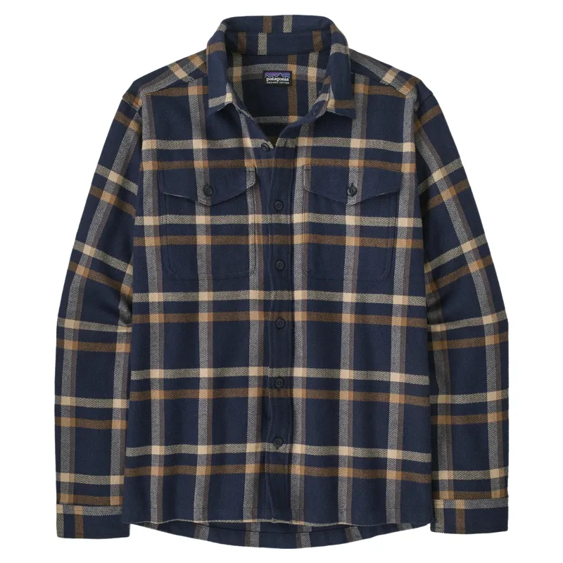 Patagonia Fjord Flannel Shirt Men's in Crossing-New Navy