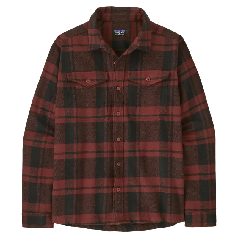 Patagonia Fjord Flannel Shirt Men's in Powder-Rusty Red