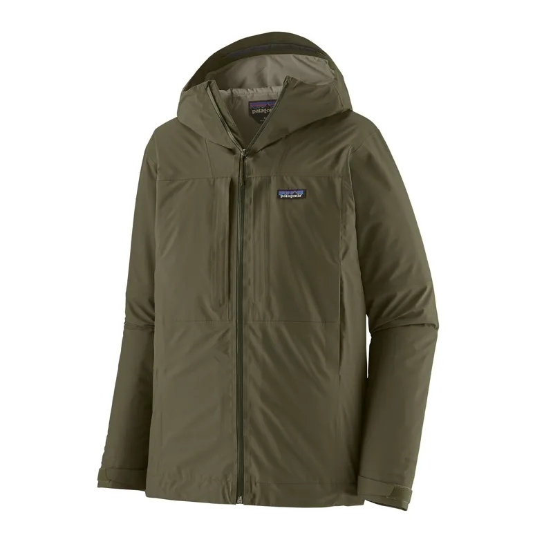 Patagonia Insulated Boulder Fork Men's Rain Jacket in Basin Green