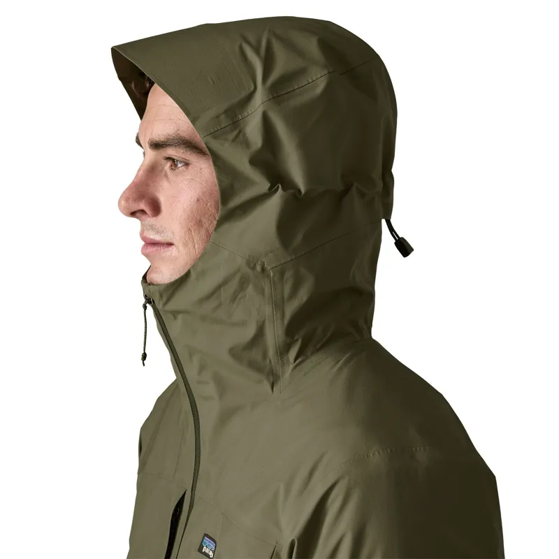 Patagonia Insulated Boulder Fork Men's Rain Jacket in Basin Green-5