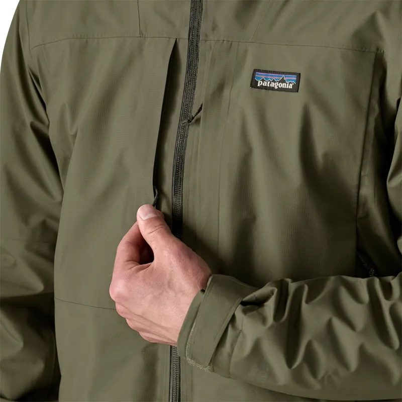 Patagonia Insulated Boulder Fork Men's Rain Jacket in Basin Green-6