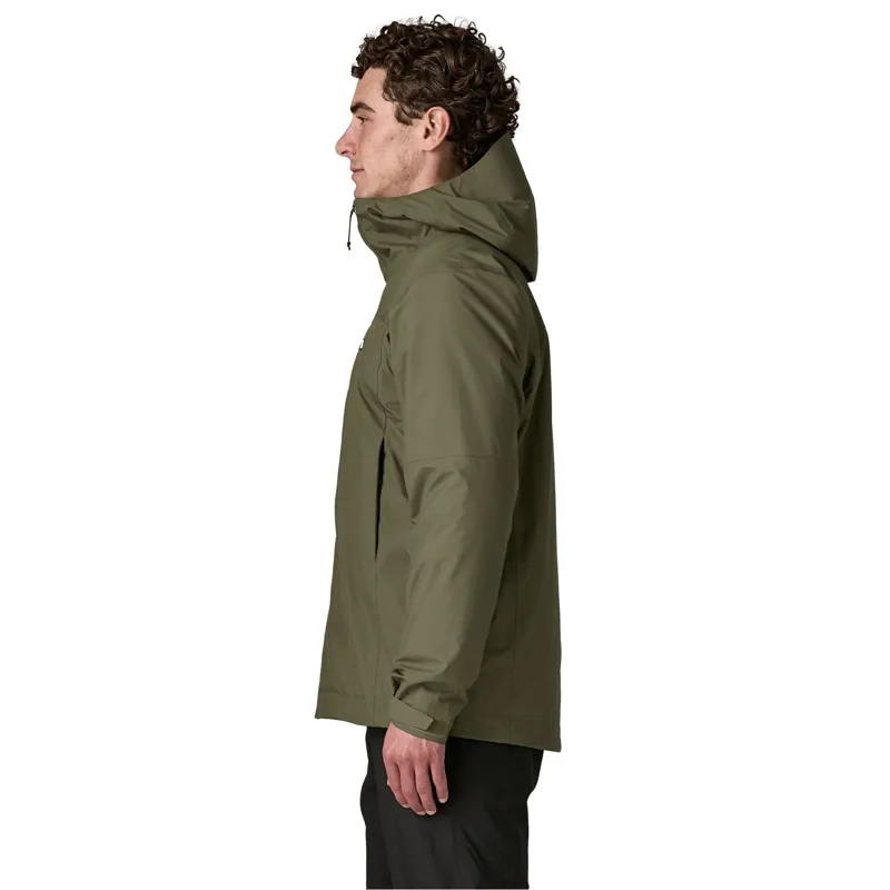 Patagonia Insulated Boulder Fork Men's Rain Jacket in Basin Green-3